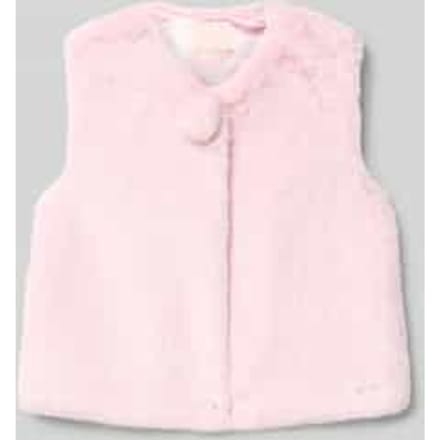 Regular fit gilet met imitatiebont en V-hals