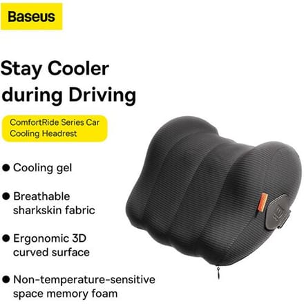 Baseus ComfortRide-serie koelende hoofdsteun voor auto, zwart