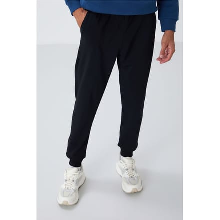 Heren Effen Fleece Joggingbroek