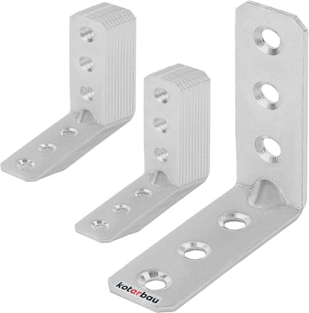 Set van 25 Gegalvaniseerde Hoekijzers 60x60mm - Zware Montagebeugels voor Meubels en Constructie