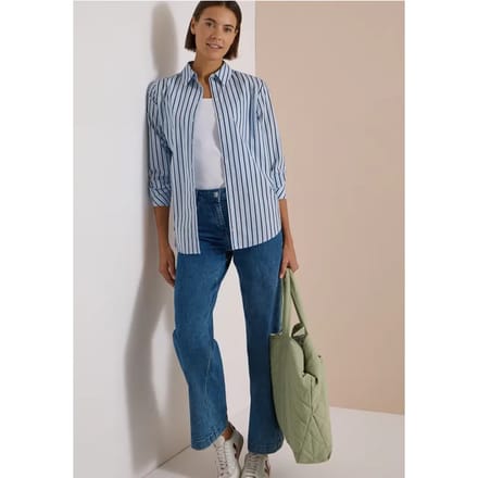 Overhemd in longstyle met strepen