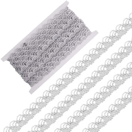Store_8 - Zilver Metallic Kant Trim - Golvend Vlecht Gimp Lint - 5