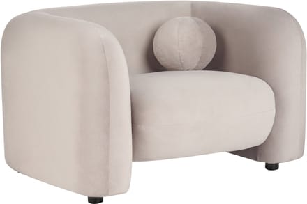 LEIREN - Fauteuil - Taupe - Polyester