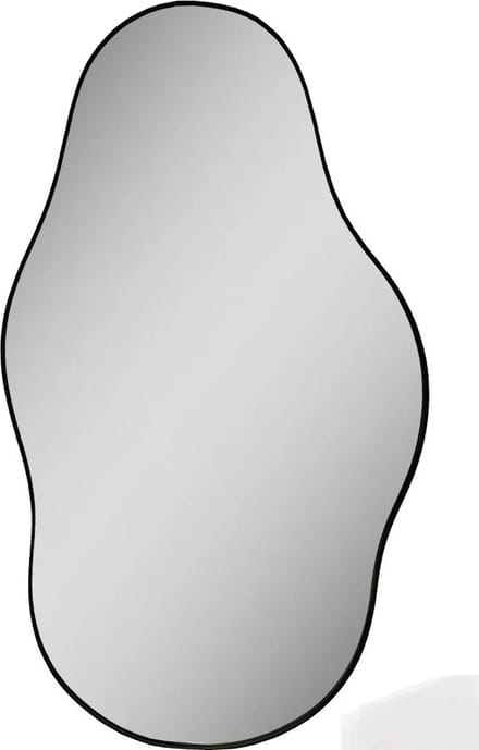 A-symmetrische Spiegel Intuto | Zwart | L45 x B3 x H80 cm