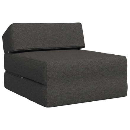 vidaXL - Vouwbare - Sofa - Bed - Donkergrijs - 60 - x - 70 - x - 41 - cm - Stof
