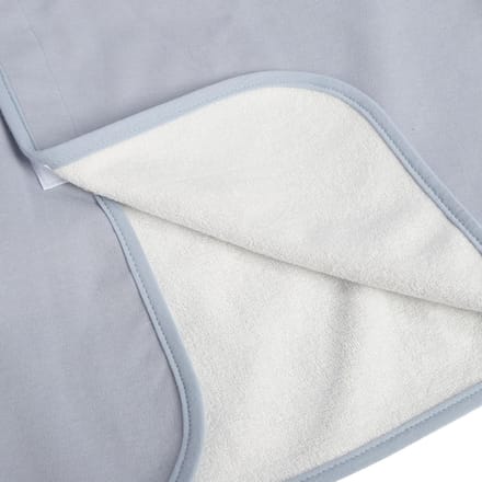 Matelas d'incontinence portable Lavable Réutilisable Absorption d'eau Réglable Gris Bleu M white