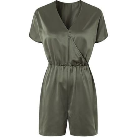 ESMARA Satijnen dames jumpsuit (Olijfgroen, 34)