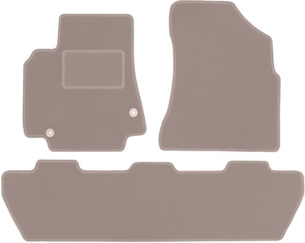Beige veloursmatten voor: Citroen Berlingo II combivan, multispace, 5-zits (2008-2018)