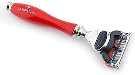 Scheermes met 5 Mesjes - Hand scheerapparaat - Glad scheren - Anti-irritatie - 19 x 6 x 3 cm - Rood