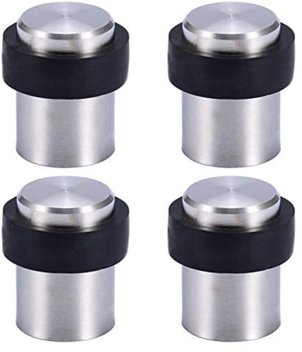 Cilindervormige Vloer Deurstopper 4.5cm van Roestvrij Staal met Schroeven