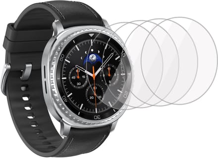 ChiGuard Screenprotector 4x geschikt voor Samsung Galaxy Watch 8 Classic Screenprotector - Beschermglas - Curved - GuardCover