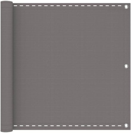 vidaXL - Balkonscherm - Rechthoekig - 75 - x - 400 - cm - HDPE - en - Aluminium