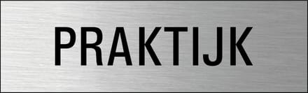 Praktijk deurbordje met zelfklevende strip