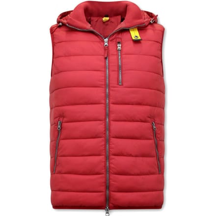 Bodywarmer Heren met Capuchon - Rood - XS