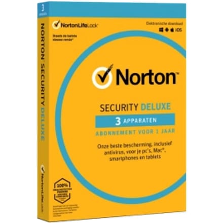 Norton Security Deluxe | 3 apparaten | 1 jaar | antivirus inbegrepen