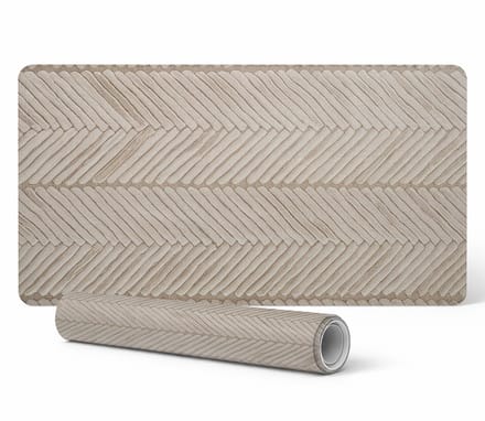 Antislip bureauonderlegger met gevlochten visgraatpatroon, 90x45 cm