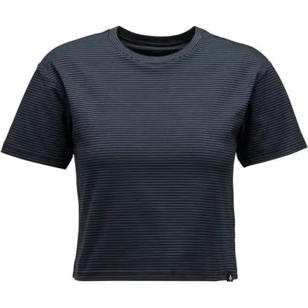 Korte gestreepte t-shirt voor dames Black Diamond