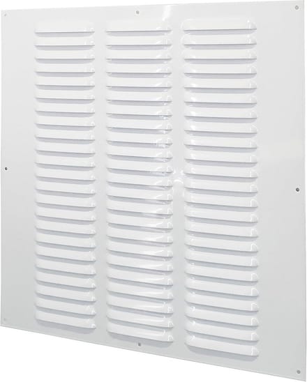 Ventilatierooster Met Insectennet - Rechthoekig Metaal 30x35 cm Wit Luchtrooster