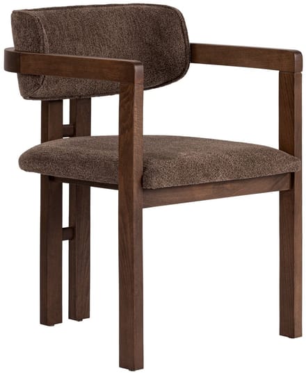 Asir - Stoel - Bruin, donker walnoot - Frame: 100% beukenhout - 85 x 58 x 58 cm