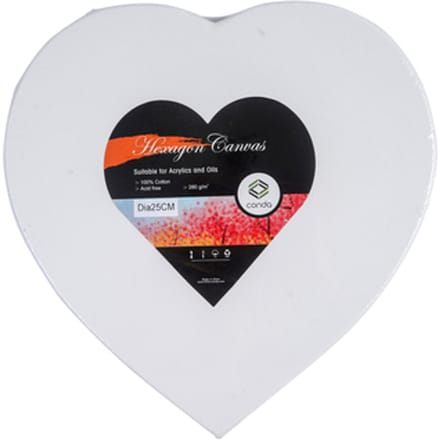 Canvas Conda hart 25 cm gebleekt katoen