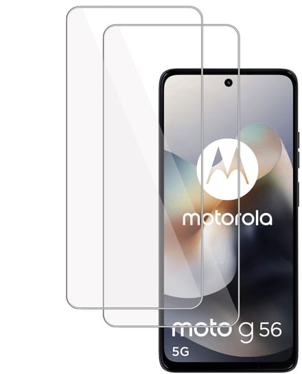 2x TechNow Screenprotector geschikt voor Motorola Moto G56 Screenprotector - Gehard Glas - Rounded - Proteqt+