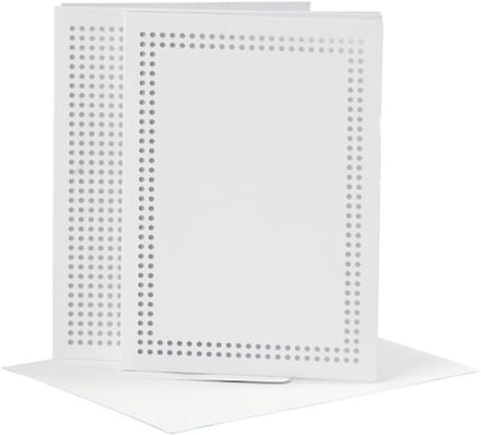 CC Borduurkaarten 10,5x15 cm Wit 6 stuks