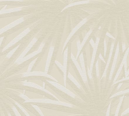 PALMBLADEREN BEHANG | Botanisch - Beige Wit - A.S. Création Casual Living