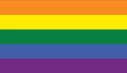 Fotobehang Flag Rainbow Gay Pride | PANORAMIC - 250cm x 104cm | 130g/m2 Vlies