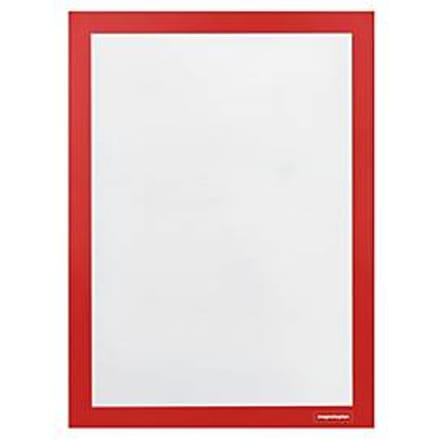 Magnetische polen Informatiekader magnetofix, A4 staand/liggend, zelfklevend, PP, rood, 2 stuks