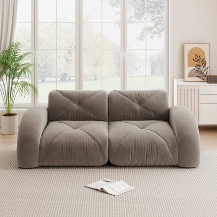 MODFU Modulaire 2-Zitsbank - Zonder Frame - Chenille - Voor Woonkamer - Bruin