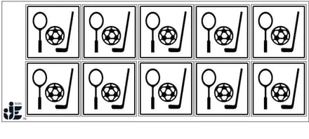 Sport sticker | 5 x 5 cm - 10 stuks per vel