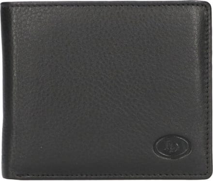Leather Design billfold - leren heren portemonnee - zwart - RFID beschermd