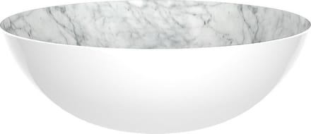 ZAK! Designs Osmos - Serveerschaal - Melamine - ø 27 cm - Wit marmer/wit