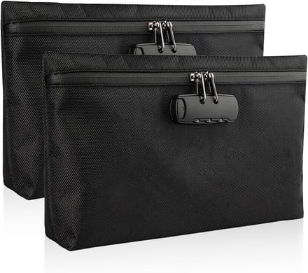 Waterdichte Anti-Geurover Bag met Combinatielock voor Documenten en Waardevolle Spullen, A4 Formaat