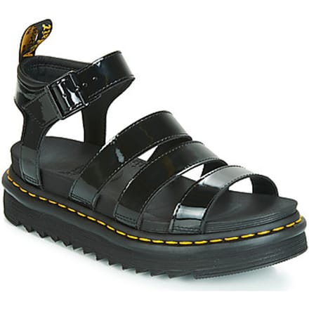 Sandalen met sleehak Dr. Martens BLAIRE BLACK PATENT LAMPER
