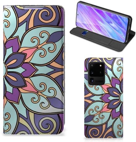 Samsung Galaxy S20 Ultra Smart Cover Purple Flower