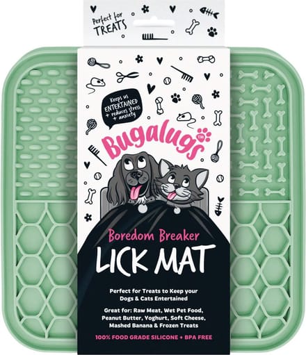 Bugalugs likmat voor dieren - Slowfeeder - Honden - Katten - Siliconen - Groen