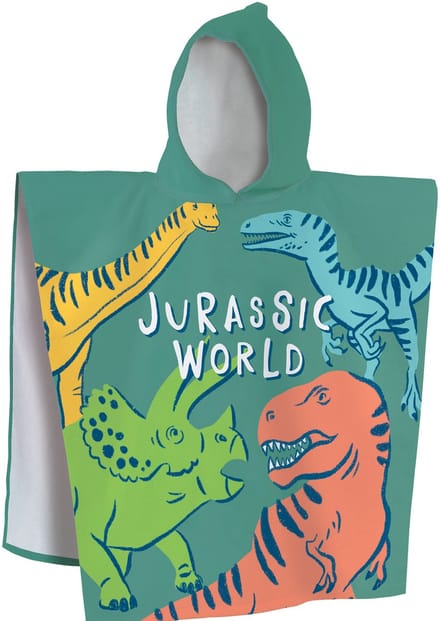 Jurassic World Poncho / Badcape, Quatro - 60 x 120 cm - Katoen
