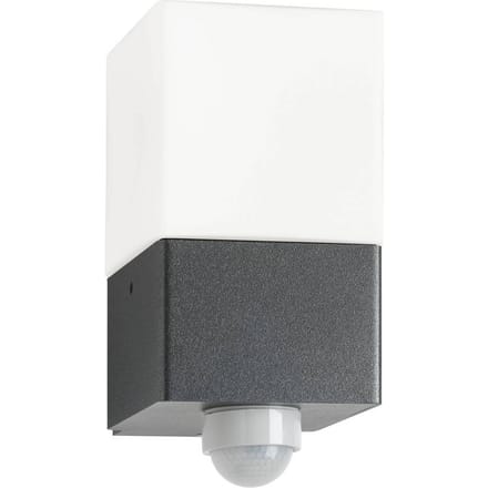 LCD Buitenwandlamp Linus, grafiet, sensor, roestvrij staal, glas, E27