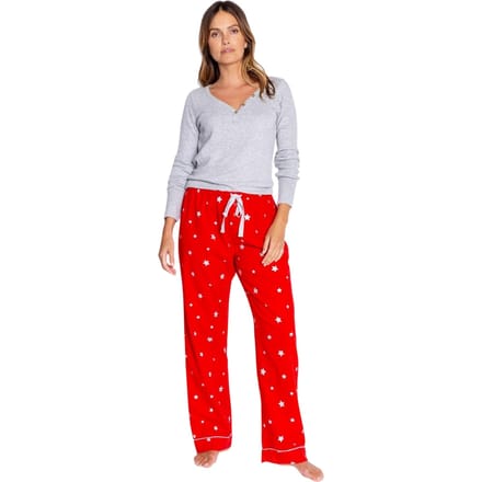 PJ Salvage Pyjama-broek voor dames met sterrenprint (Rood)