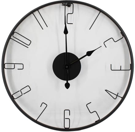 Wandklok rond transparant