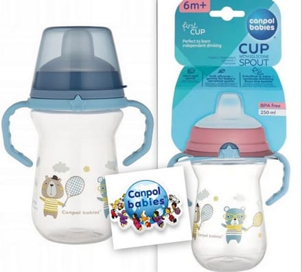 Canpol Babies | BONJOUR PARIS | babybeker met siliconen tuit | First Cup | 250ml | 6 m+ 250 ml