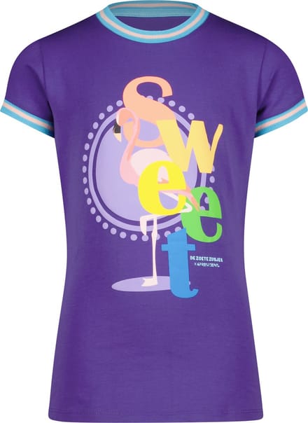 4PRESIDENT T-shirt meisjes - Deep blue - Maat 152 - Meiden shirt