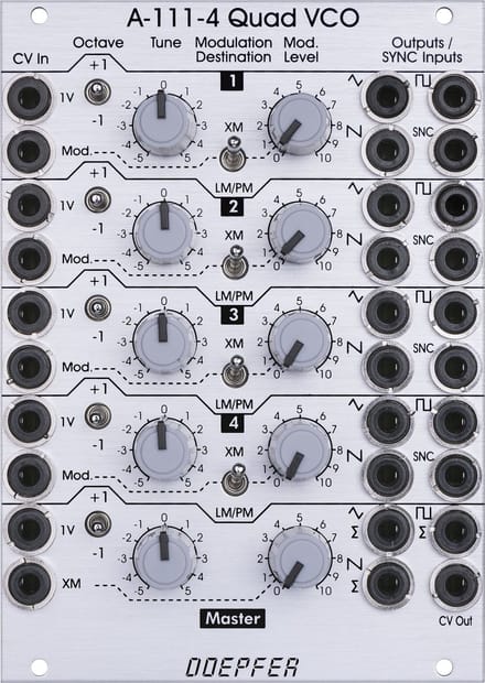 Doepfer A-111-4 Quad Precision VCO - Oscillator modular synthesizer