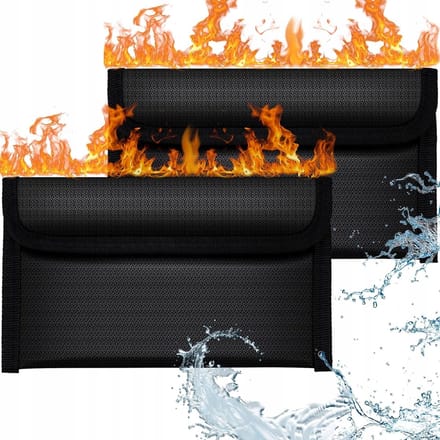 2x Brandloze brand- en waterdichte documentencontainers
