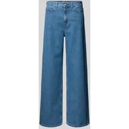 High waist jeans met wijde pijpen, model 'Jane'
