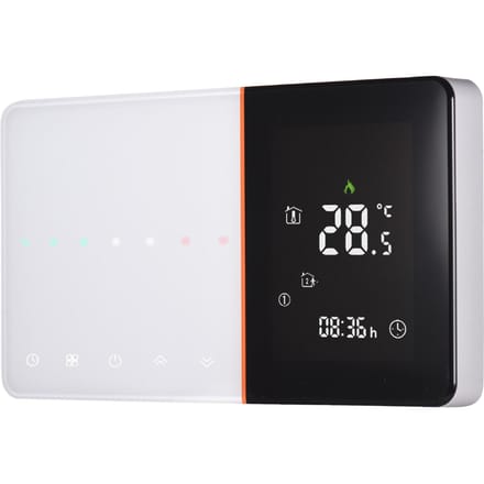 95-240V programmeerbare thermostaat 5+1+1 zes-periodes touchscreen LCD met achtergrondverlichting waterverwarming Non Wi-Fi Type black