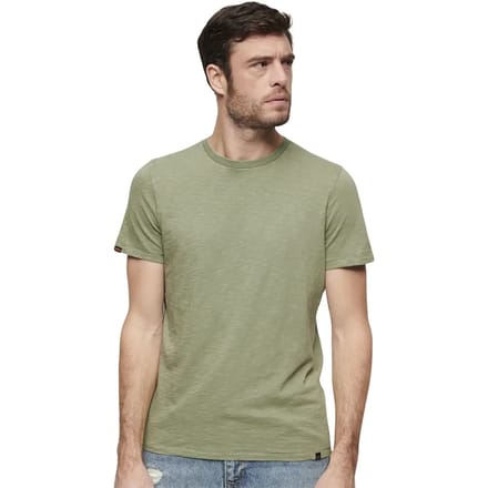 Superdry Slub T-Shirt Melange Olijfgroen - Maat 3XL - Heren