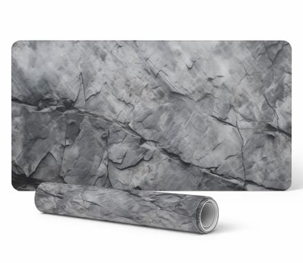 Vinyl bureauonderlegger met stijlvolle rotsprint, 100x50 cm
