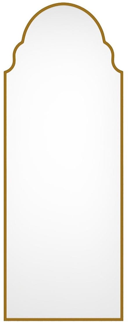 Vente-unique Grote metalen spiegel - B. 60 x H. 160 cm - Goud - KARIAN